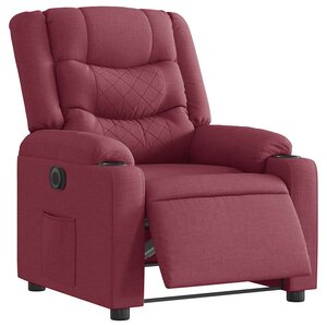 vidaXL Fauteuil inclinable électrique Rouge bordeaux Tissu