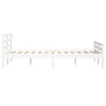vidaXL Cadre de lit sans matelas blanc bois massif 140x200 cm