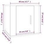 vidaXL Meubles TV muraux 2 Pièces Chêne fumé 40x34 5x40 cm