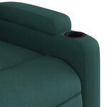 vidaXL Fauteuil inclinable vert foncé tissu