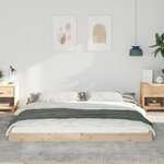 vidaXL Cadre de lit Marron 180 x 210 cm Bois massif en pin