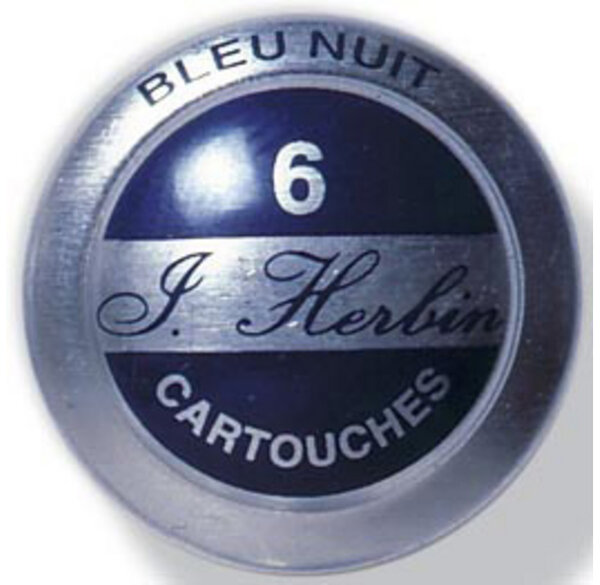 Boîte de 6 cartouches d'encre standard Bleu nuit HERBIN