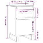 vidaXL Buffets 2 Pièces chêne fumé 40x35x70 cm bois d'ingénierie