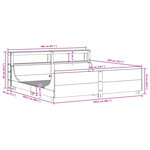 vidaXL Cadre de lit sans matelas 200x200 cm bois massif de pin