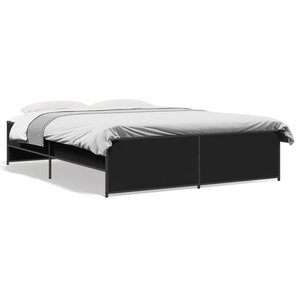 vidaXL Cadre de lit sans matelas noir 140x200 cm
