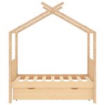 vidaXL Cadre de lit d'enfant avec tiroir bois de pin massif 70x140 cm