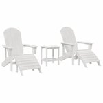 vidaXL Mobilier de jardin lounge 3 Pièces Blanc 38 x 38 x 46 cm Plastique