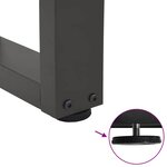 vidaXL Pieds de table basse en forme de V  2 pièces  anthracite  60 x (30-31 3) cm  acier