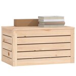 vidaXL Boîte de rangement 59 5x36 5x33 cm Bois massif de pin