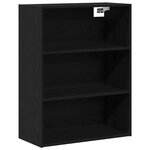 vidaXL Haut Armoire Chêne noir 69 5 x 32 5 x 180 cm Bois d'ingénierie