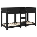 vidaXL Lit Superposé pour Enfants Chêne noir 100 x 200 cm
