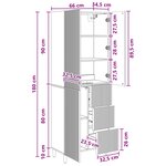 vidaXL Ensemble de Meubles 2 Pièces Sonoma gris 66 x 34 5 x 90 cm