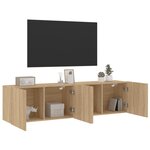 vidaXL Meubles TV muraux 2 Pièces chêne sonoma 80x30x41 cm