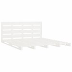 vidaXL Cadre de lit sans matelas blanc 135x190 cm bois de pin massif