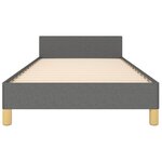 vidaXL Cadre de lit sans matelas gris foncé 90x190 cm tissu