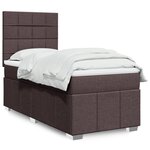 vidaXL Sommier à lattes de lit avec matelas Marron foncé 100x200 cm