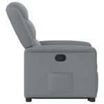 vidaXL Fauteuil inclinable Gris clair Tissu