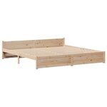 vidaXL Cadre de lit sans matelas 200x200 cm bois massif de pin