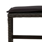 vidaXL Ensemble à manger de jardin 13 Pièces coussins noir résine tressée