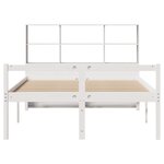 vidaXL Lit bibliothèque sans matelas blanc 120x190 cm bois pin massif