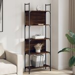vidaXL Bibliothèque à 5 niveaux chêne marron 60 5x24x166 5 cm
