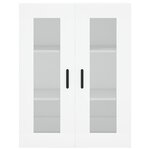 vidaXL Buffet haut Blanc 69 5x34x180 cm Bois d'ingénierie