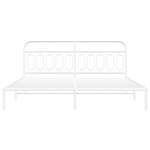 vidaXL Cadre de lit métal avec tête de lit blanc 200x200 cm