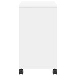 vidaXL Table d'appoint avec roues blanc 50x30x55 cm bois d'ingénierie