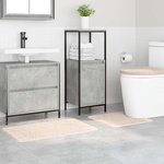 vidaXL Ensemble de tapis de bain antidérapants 3 Pièces Crème PP