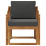 vidaXL Canapé d’extérieur Bois d'acacia massif et polyester Naturel