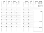 Agenda semainier 1 Semaine sur 2 pages 160 x 240 mm Noir LECAS