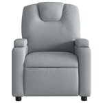 vidaXL Fauteuil de massage inclinable Gris clair Tissu