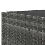 vidaXL Salon de jardin 5 Pièces avec coussins Gris Résine tressée