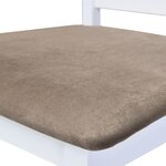 vidaXL Chaises de bar lot de 2 blanc tissu