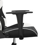 vidaXL Chaise de jeu Noir et blanc Similicuir