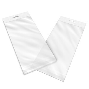 Lot de 50 300x152 mm sac transparent cellophane avec dispositif d'accrochage en rayon - 50