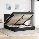 VidaXL Cadre de lit ottoman avec matelas noir 180x200cm velours