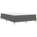 vidaXL Lit à ressorts avec matelas Gris foncé 140 x 190 cm tissu