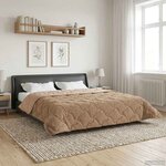 vidaXL Duvet d'été simple Matelassé Taupe 220 x 260 cm