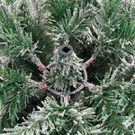vidaXL Sapin de Noël artificiel à charnières avec neige floquée 240 cm