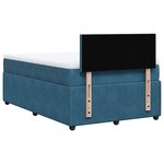 vidaXL Sommier à lattes de lit et matelas bleu 120x200 cm velours