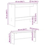 vidaXL Ensemble table à manger et bancs 3 Pièces bois d'ingénierie