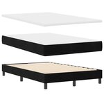 Lit à ressort vidaXL avec matelas Noir 120x200 cm Velours