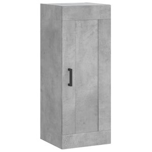 vidaXL Armoire murale gris béton 34 5x34x90 cm bois d'ingénierie