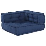 vidaXL Unité de canapé modulaire 3 Pièces Indigo Tissu