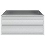vidaXL Lit surélevé de jardin 100x100x45 cm Acier galvanisé Argenté