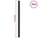 vidaXL Membrane anti-mauvaises herbes noir 2x25 m PP