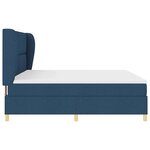 vidaXL Lit à ressorts avec matelas gris foncé 90x190 cm Bleu tissu