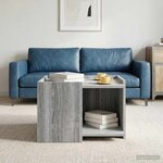 vidaXL Table basse Sonoma gris 50 5 x 50 x 33 cm Bois d'ingénierie