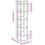 vidaXL Bibliothèque 5 niveaux chêne fumé 35x30x174cm bois d'ingénierie